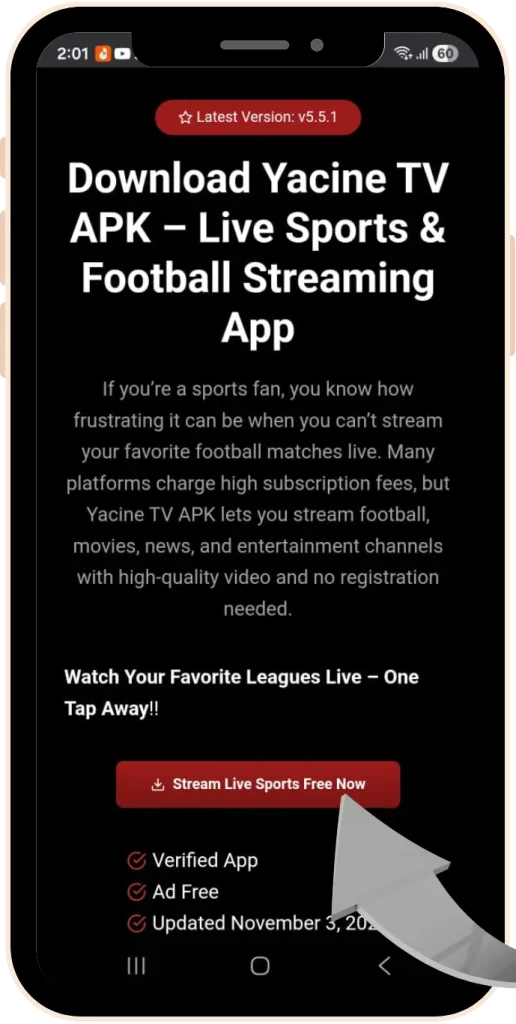 تحميل ياسين تيفي للاندرويد الإصدار 5.5.1 لايف 28 Download Yacine TV APK