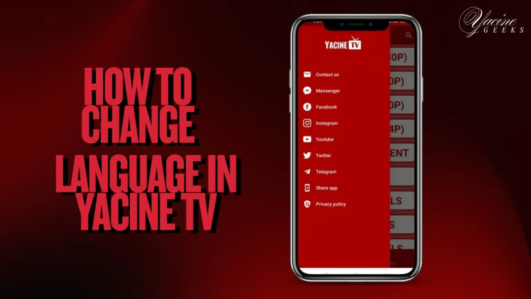 change language in yacine tv