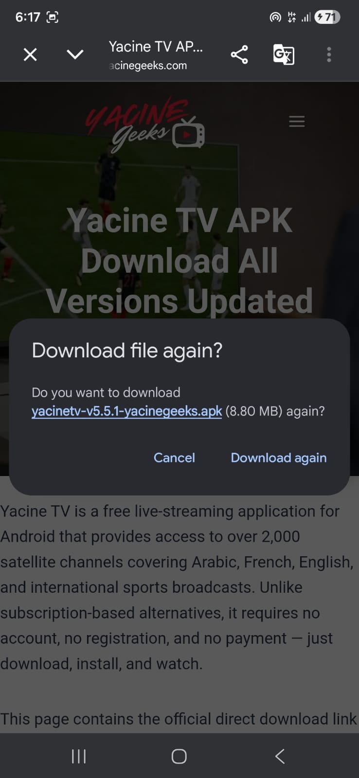APK download in progress