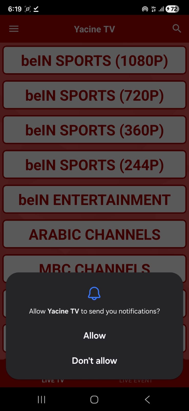allow notifications