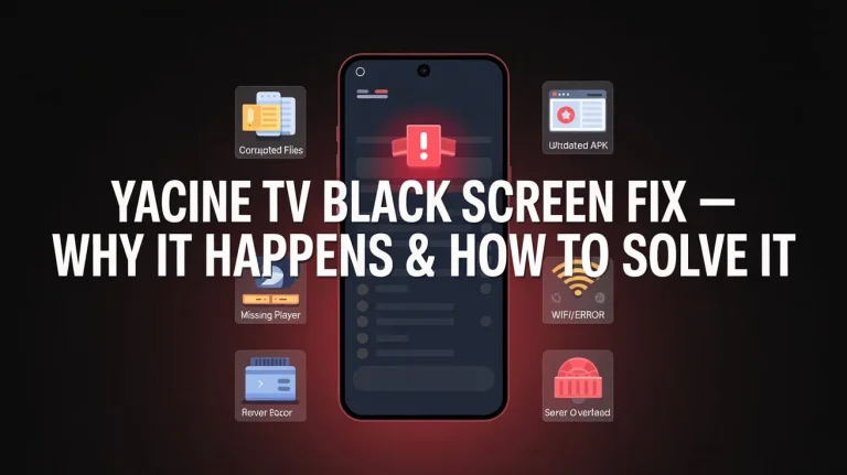 Yacine TV Black Screen Fix — Why It Happens & How to Solve It