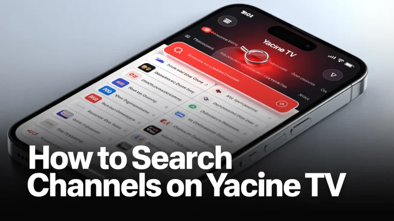 how to search channels on Yacine TV